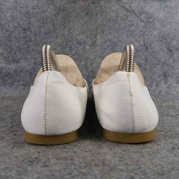 Shoes Womens 10 Ballet Flats Slip On Retro White Classic Vintage Casual - Picture 5 of 15